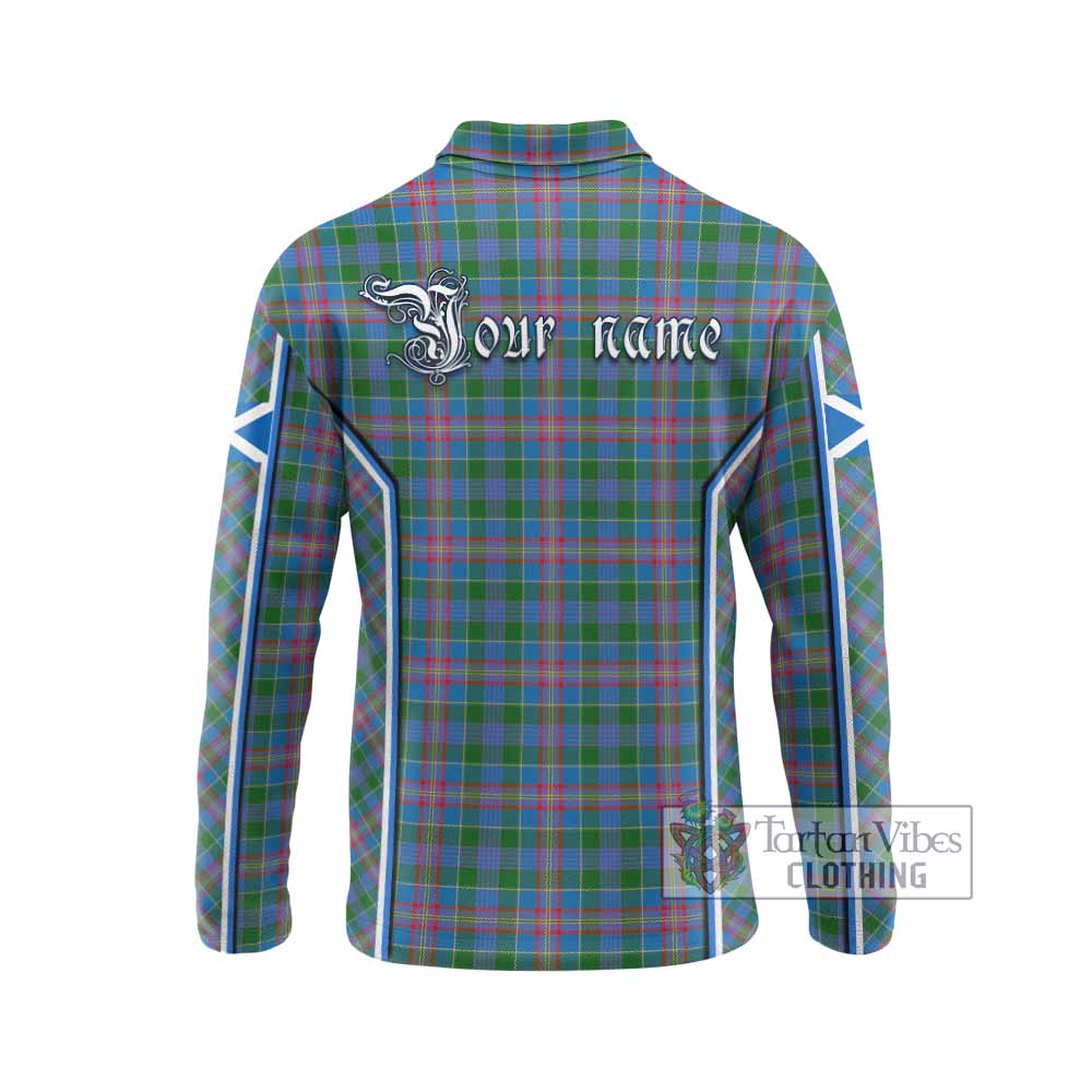 Ralston Tartan Crest Long Sleeve Polo Shirt Scotland Coat of Arm Flag Style - Tartan Vibes Clothing