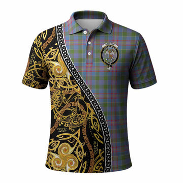 Ralston Tartan Crest Polo Shirt Celtic Knot and Triple Trickle Spiral Symbols