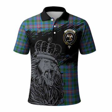 Ralston Tartan Crest Polo Shirt Crowned Lion Heritage Style
