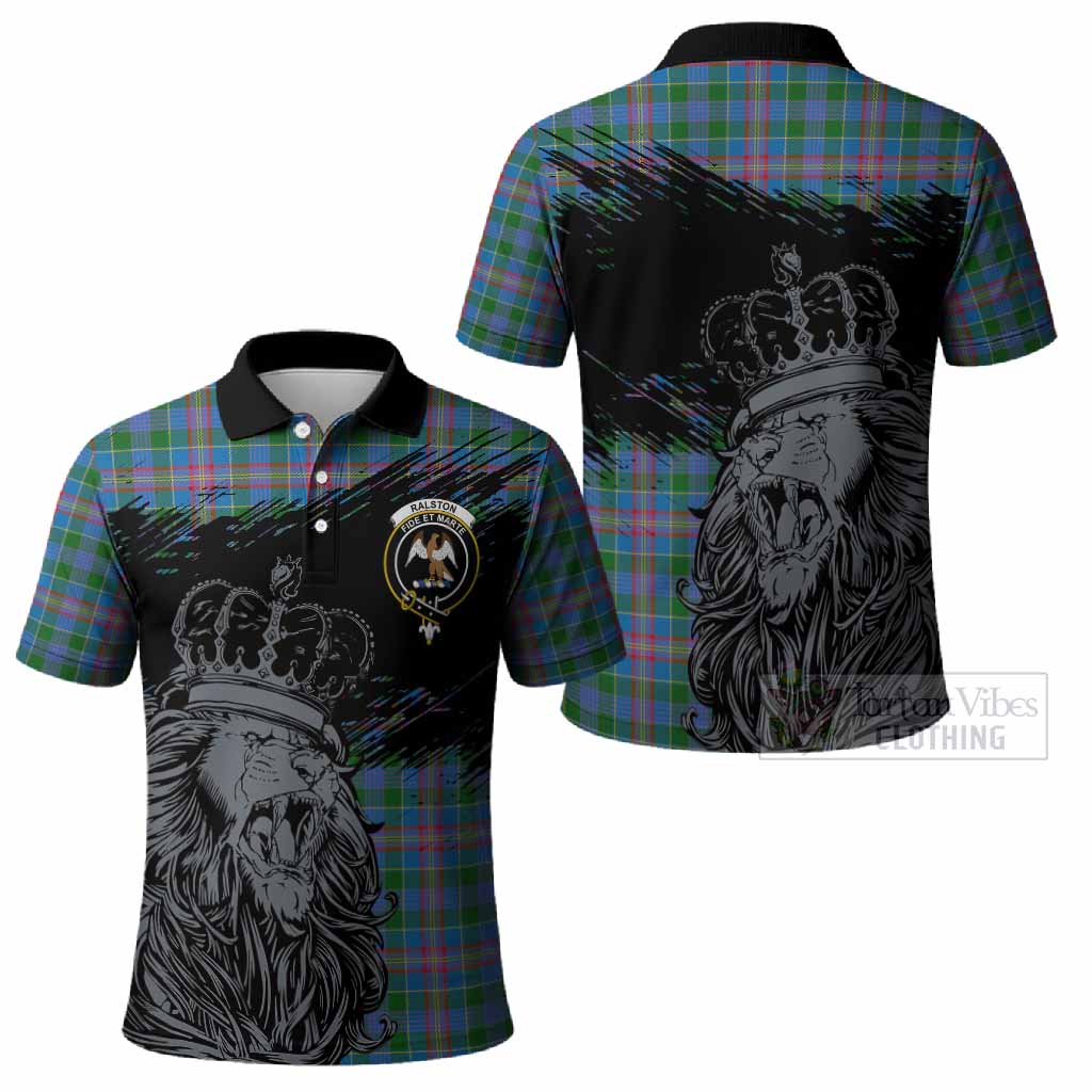Ralston Tartan Crest Polo Shirt Crowned Lion Heritage Style
