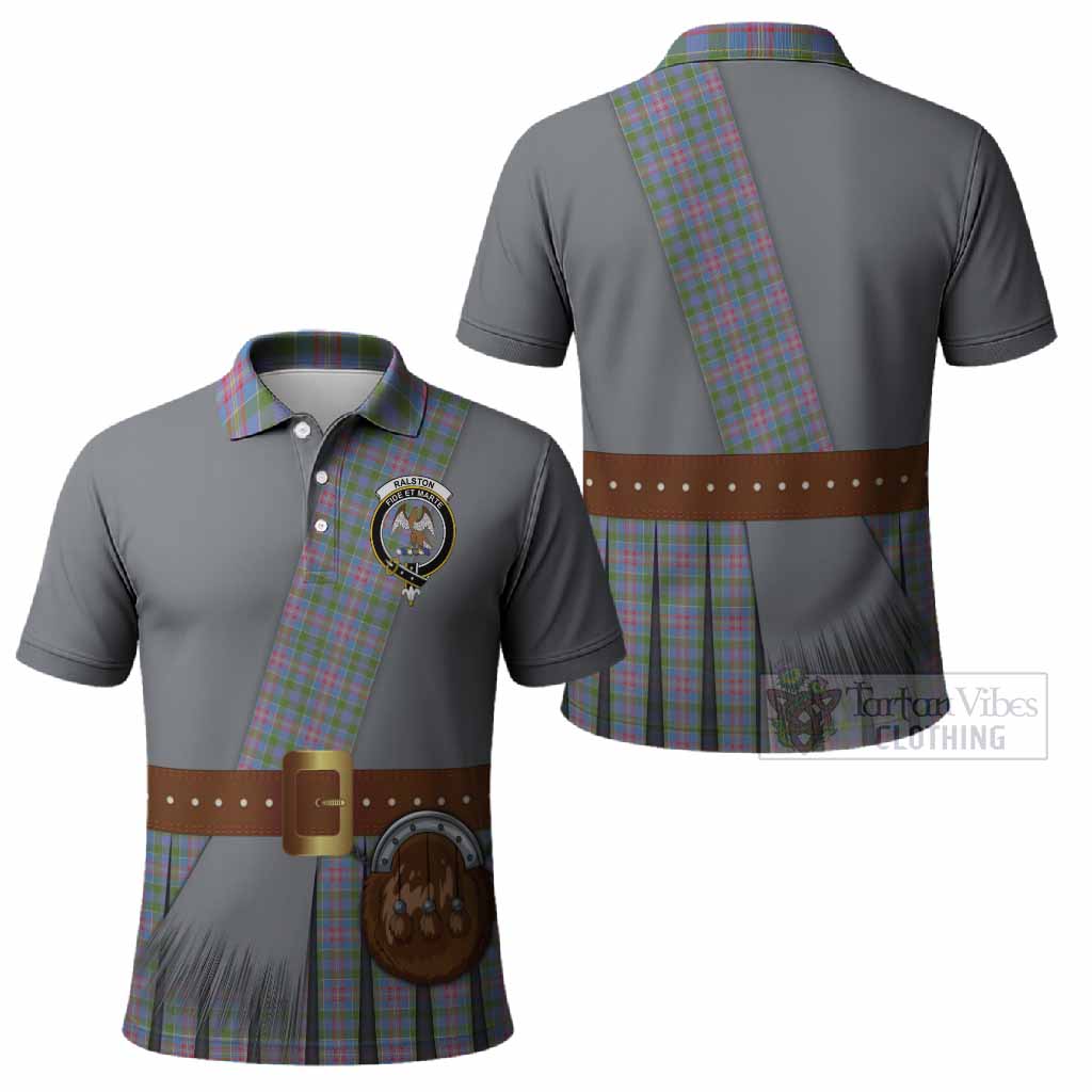 Ralston Tartan Crest Polo Shirt Kilt Costume Style