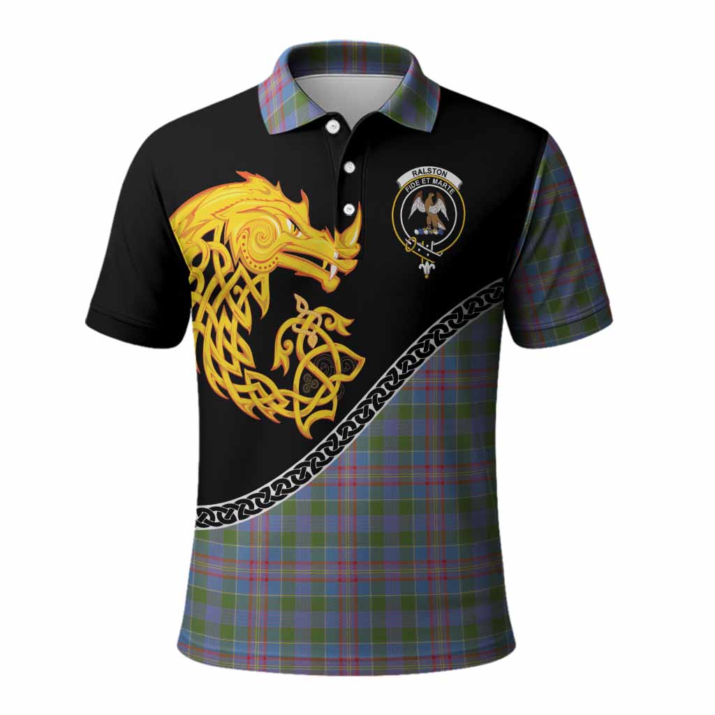 Ralston Tartan Crest Polo Shirt Legendary Dragon Knot Half Style
