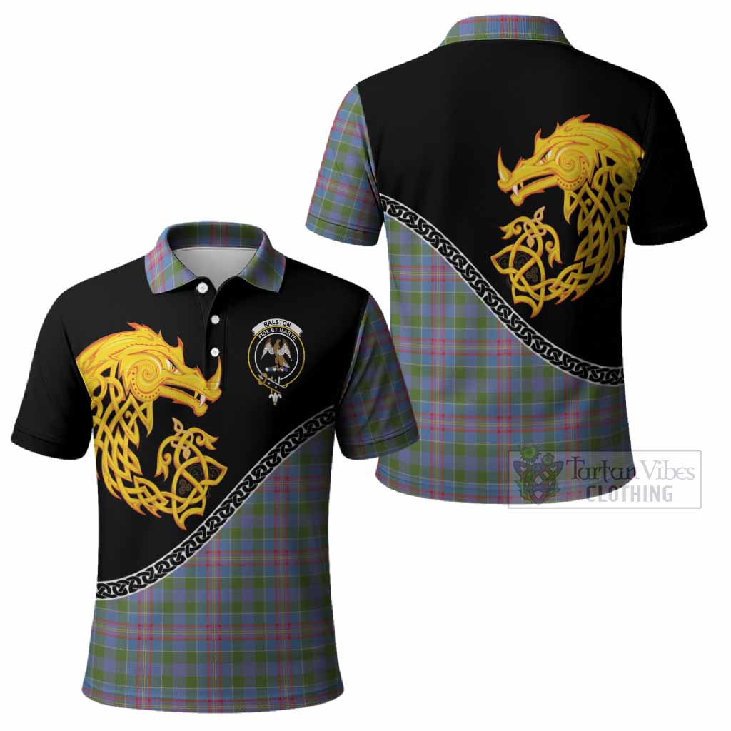 Ralston Tartan Crest Polo Shirt Legendary Dragon Knot Half Style