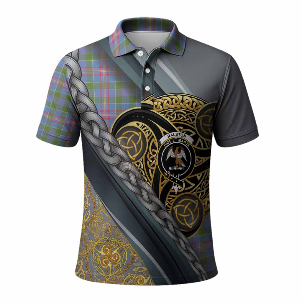 Ralston Tartan Crest Polo Shirt Scottish Triskele Celtic