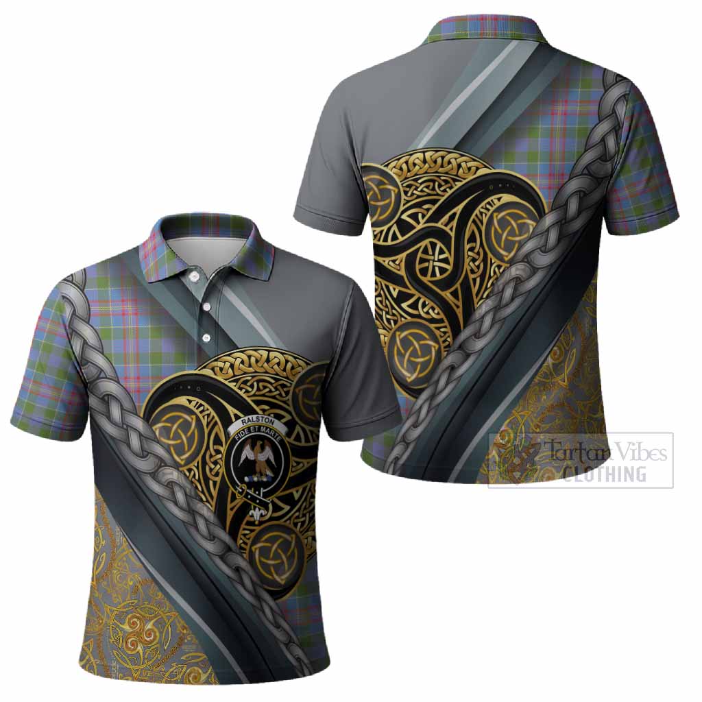 Ralston Tartan Crest Polo Shirt Scottish Triskele Celtic