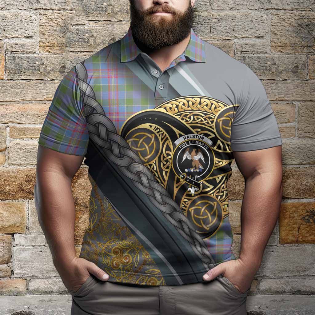 Ralston Tartan Crest Polo Shirt Scottish Triskele Celtic
