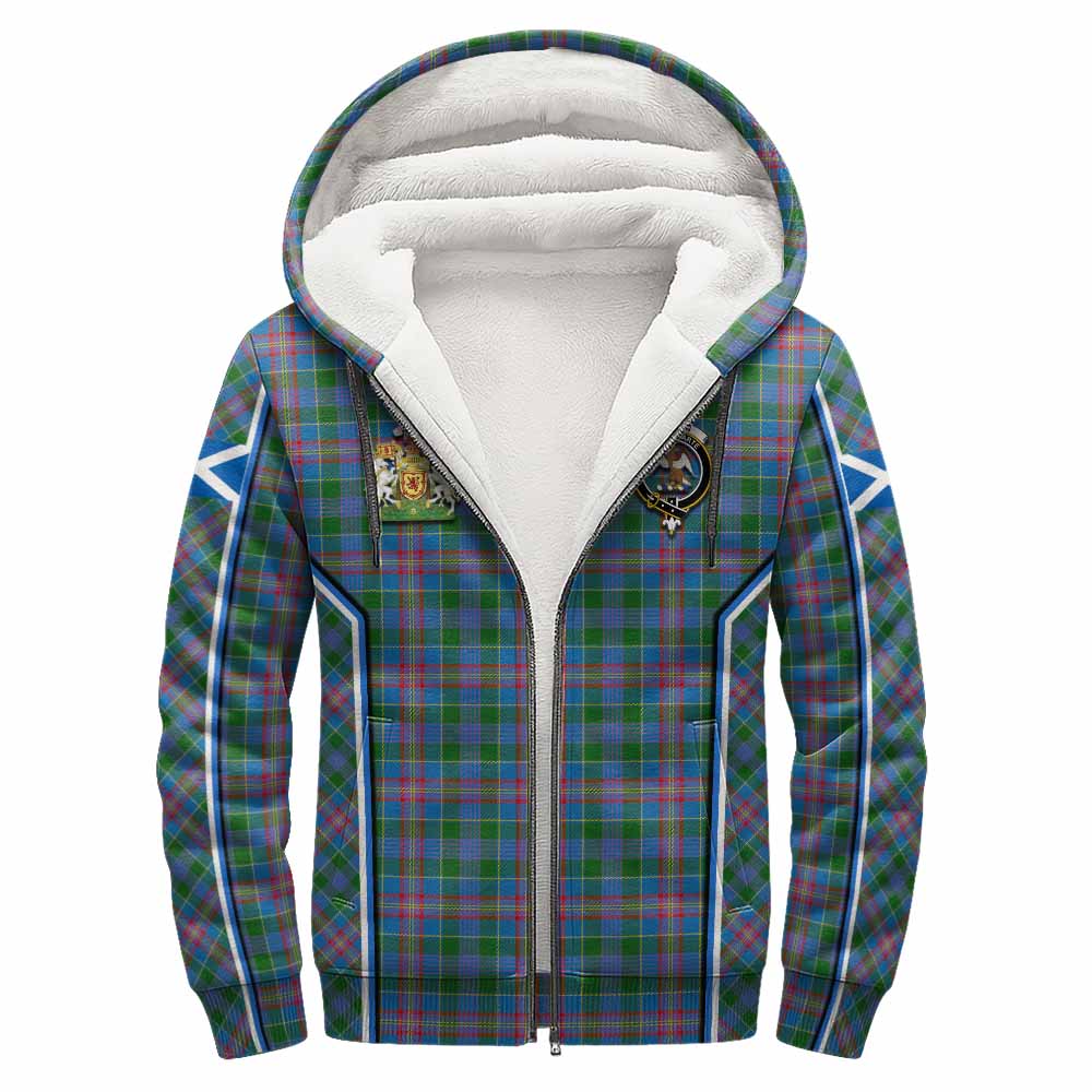 Ralston Tartan Crest Sherpa Hoodie Scotland Coat of Arm Flag Style - Tartan Vibes Clothing