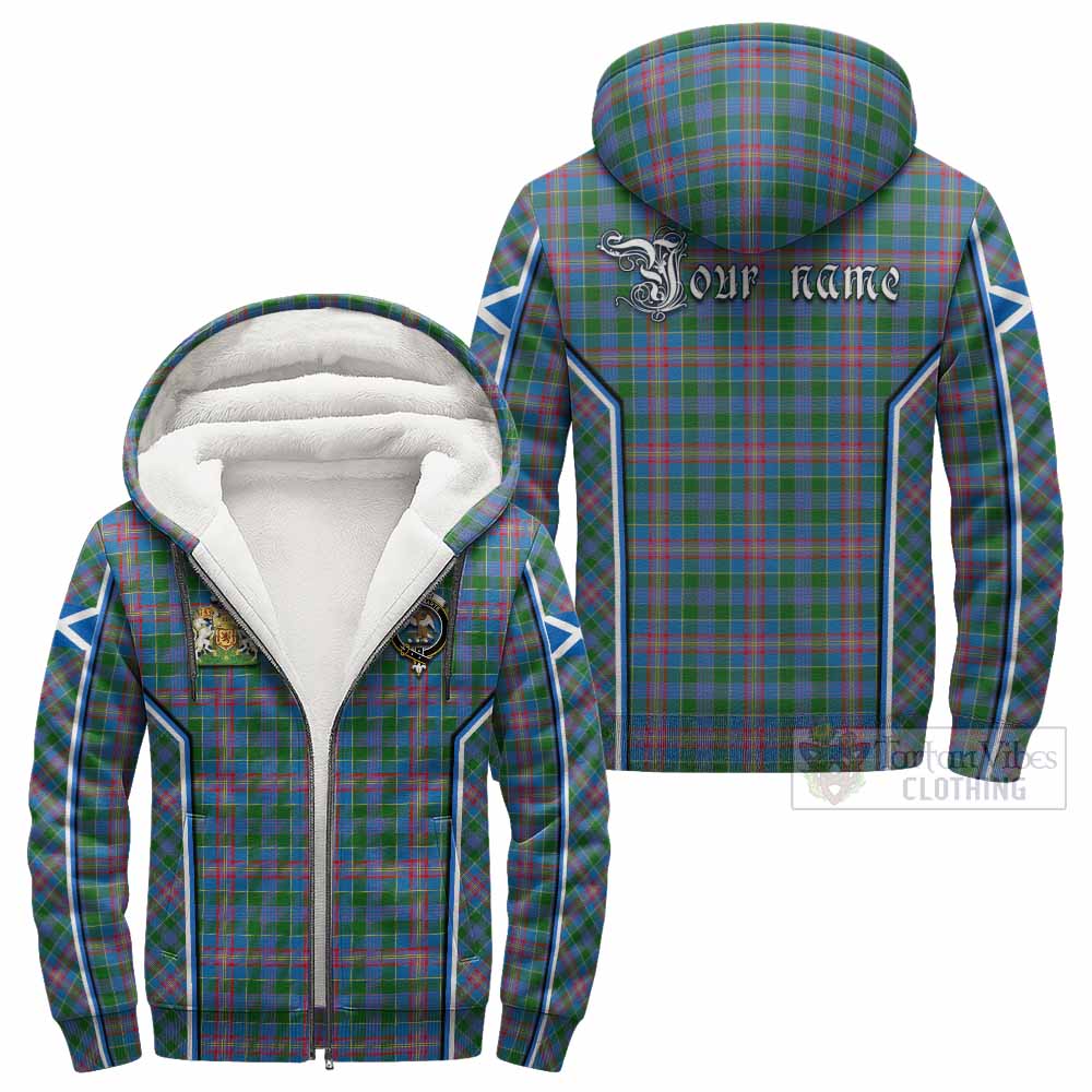 Ralston Tartan Crest Sherpa Hoodie Scotland Coat of Arm Flag Style - Tartan Vibes Clothing