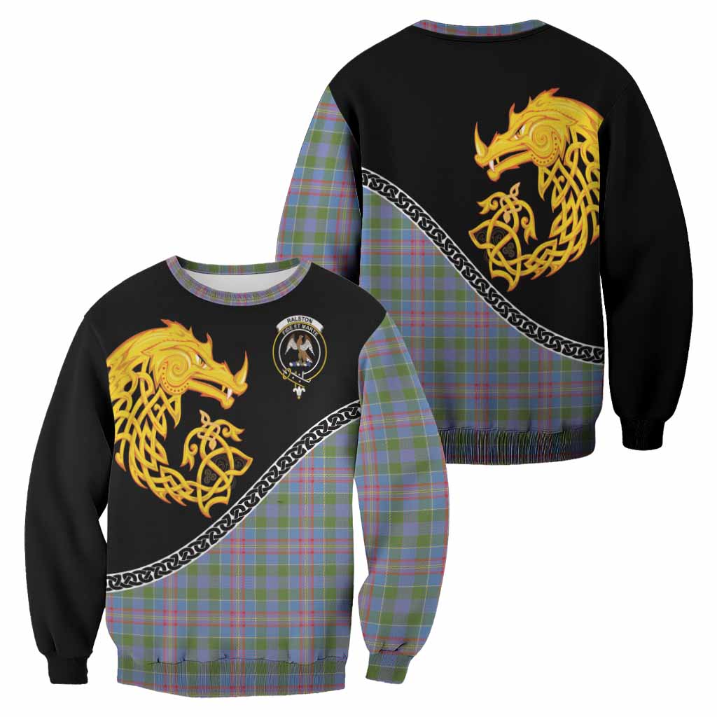 Ralston Tartan Crest Sweatshirt Legendary Dragon Knot Half Style