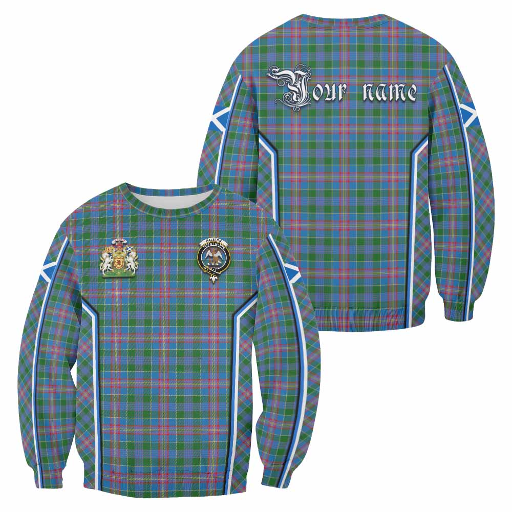 Ralston Tartan Crest Sweatshirt Scotland Coat of Arm Flag Style - Tartan Vibes Clothing