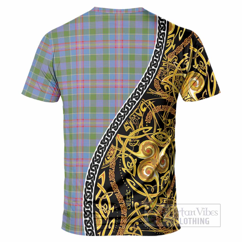 Ralston Tartan Crest T-Shirt Celtic Knot and Triple Trickle Spiral Symbols