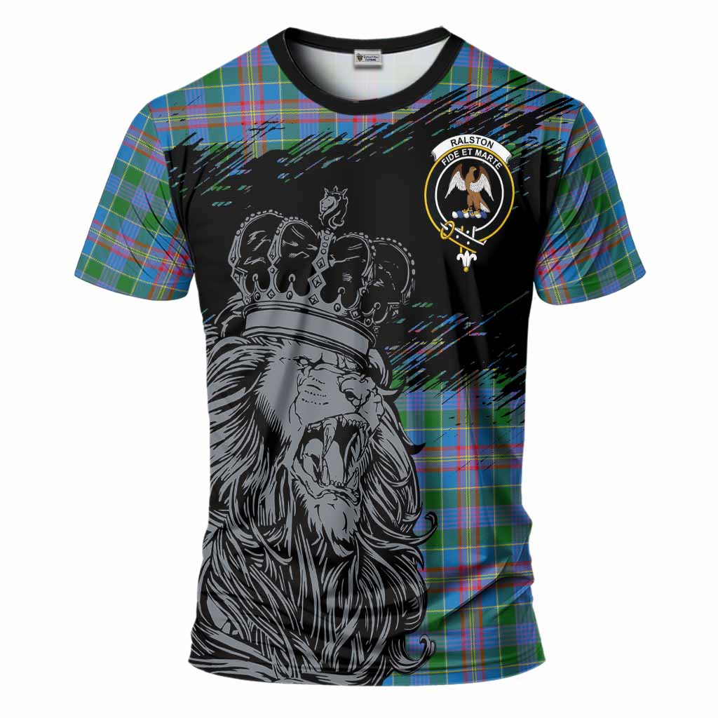 Ralston Tartan Crest T-Shirt Crowned Lion Heritage Style