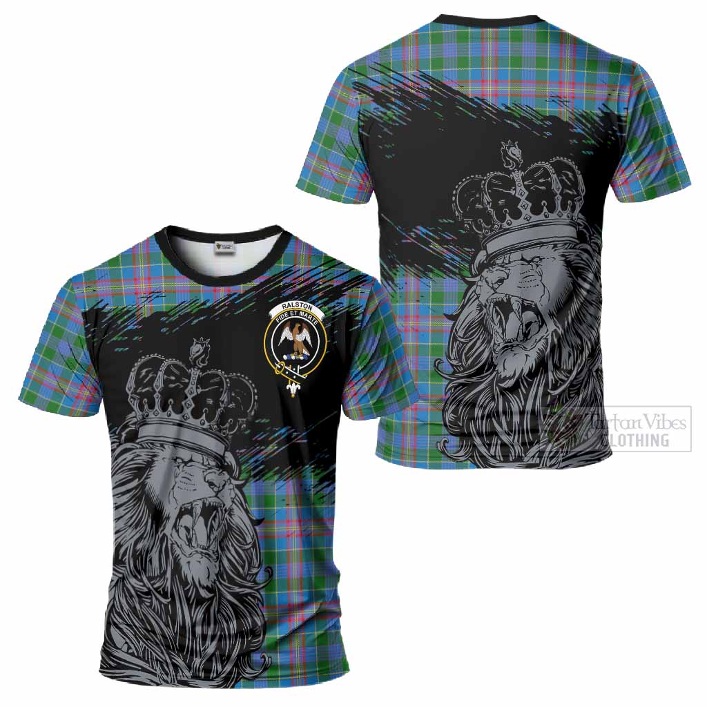 Ralston Tartan Crest T-Shirt Crowned Lion Heritage Style