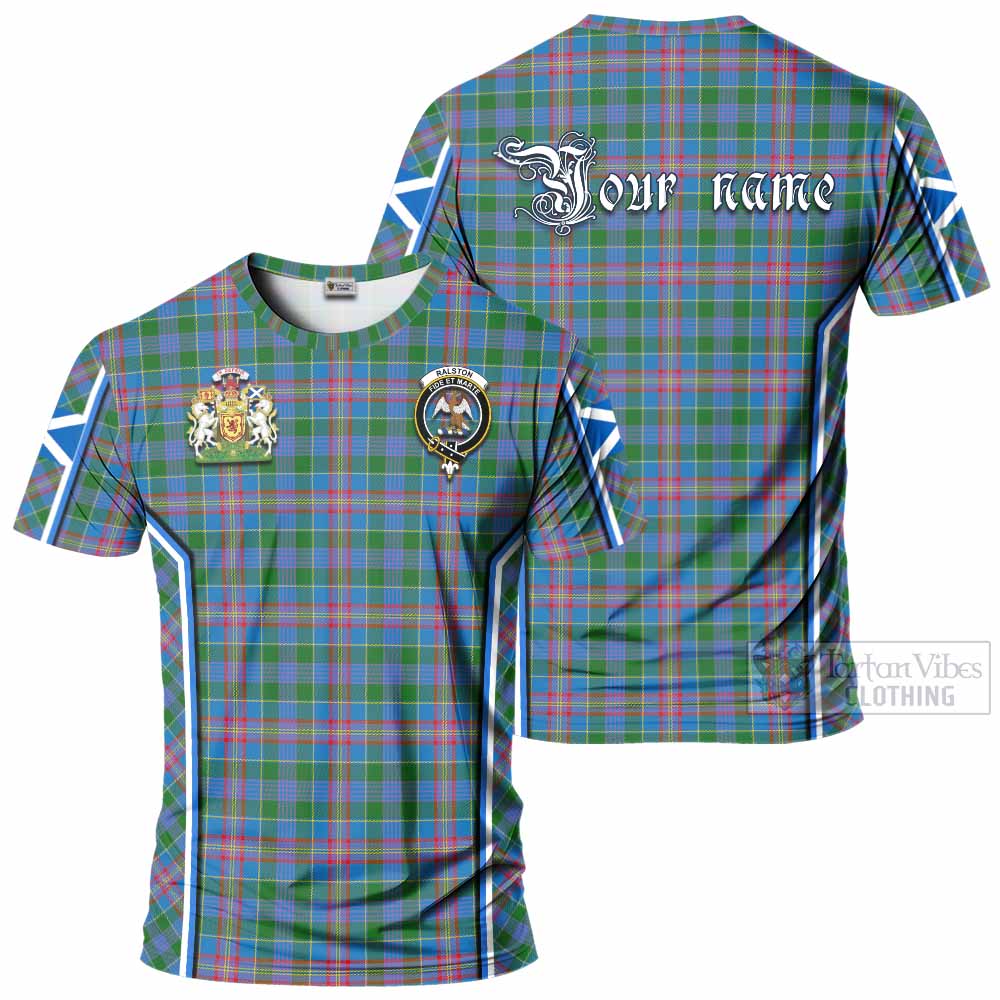 Ralston Tartan Crest T-shirt Scotland Coat of Arm Flag Style - Tartan Vibes Clothing