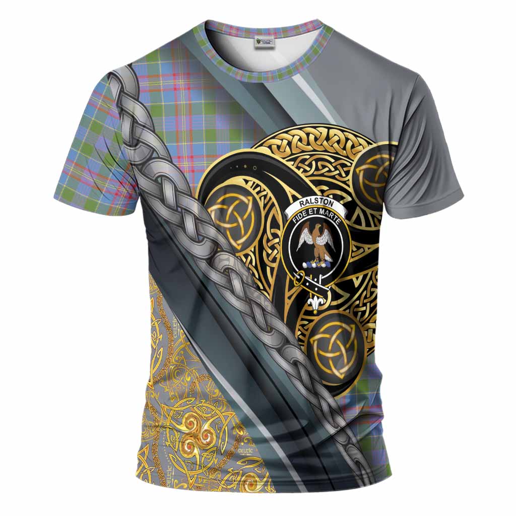 Ralston Tartan Crest T-Shirt Scottish Triskele Celtic