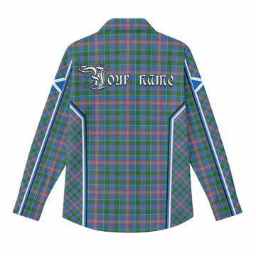 Ralston Tartan Crest Women Casual Shirt Scotland Coat of Arm Flag Style