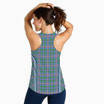 Ralston Tartan Crest Women Racerback Tanks Scotland Coat of Arm Flag Style