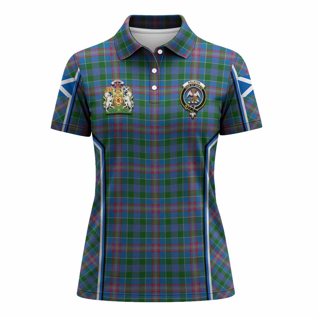 Ralston Tartan Crest Women's Polo Shirt Scotland Coat of Arm Flag Style - Tartan Vibes Clothing