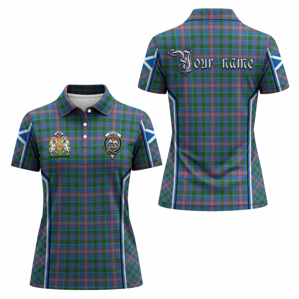 Ralston Tartan Crest Women's Polo Shirt Scotland Coat of Arm Flag Style - Tartan Vibes Clothing