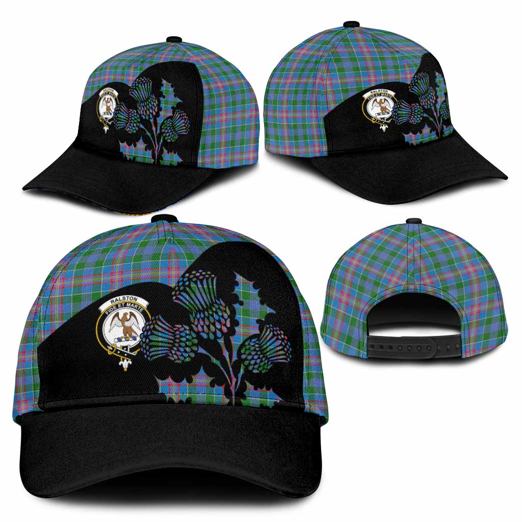 Ralston Tartan Family Crest Classic Cap Scotland Thistle Floral Flag Style