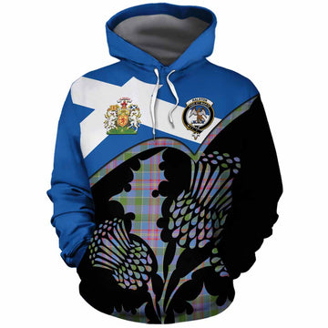 Ralston Tartan Family Crest Cotton Hoodie Scotland Thistle Floral Flag Style