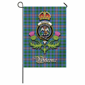 Ralston Tartan Family Crest Garden Flag Royal Thistle Welcome Style