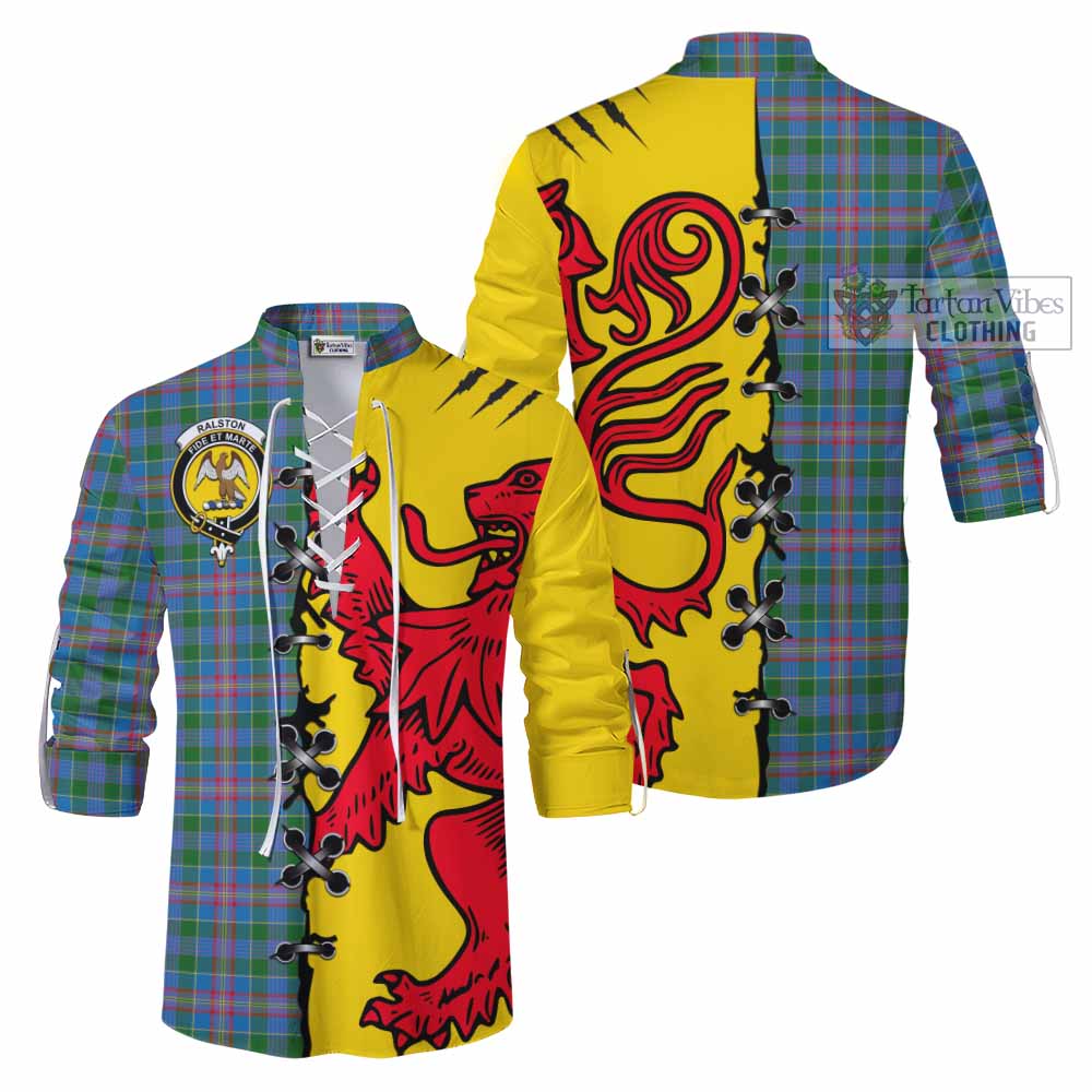 Ralston Tartan Family Crest Ghillie Kilt Shirt Lion Rampant Honor - Tartan Vibes Clothing