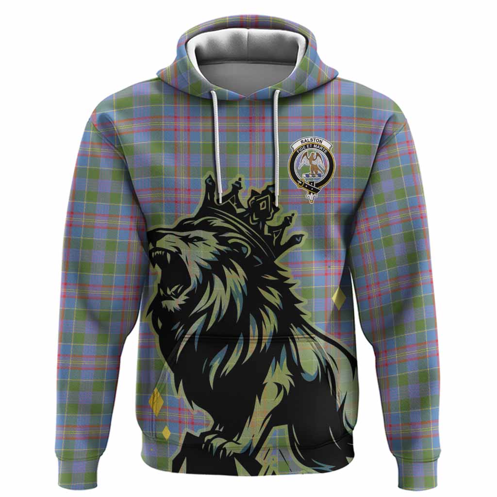 Ralston Tartan Family Crest Hoodie Crowned Lion Roaring