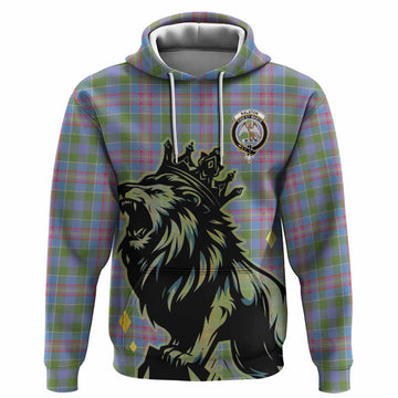 Ralston Tartan Family Crest Hoodie Crowned Lion Roaring