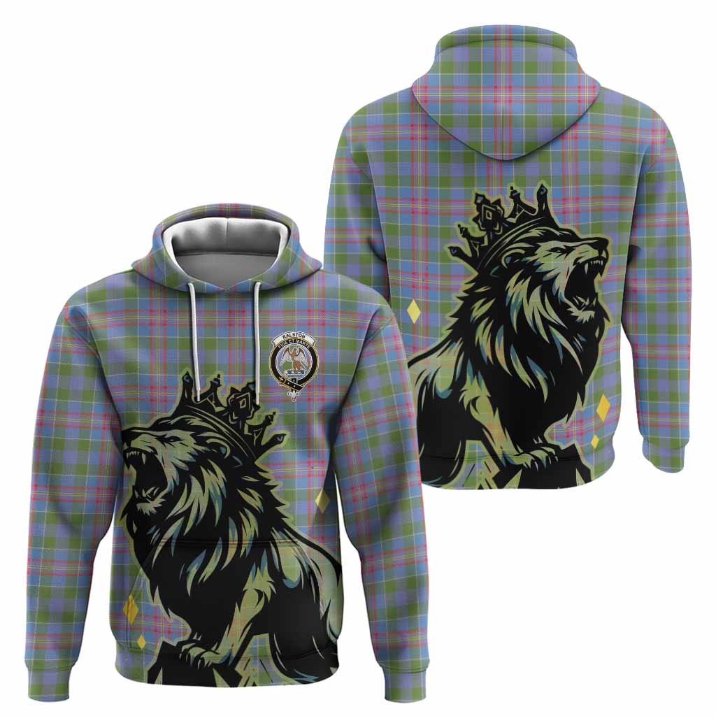 Ralston Tartan Family Crest Hoodie Crowned Lion Roaring