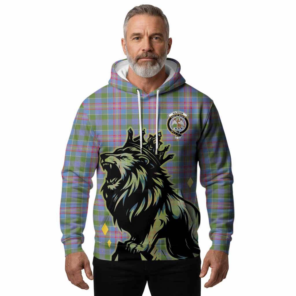Ralston Tartan Family Crest Hoodie Crowned Lion Roaring