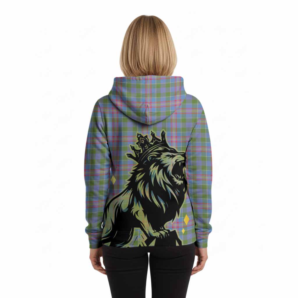 Ralston Tartan Family Crest Hoodie Crowned Lion Roaring