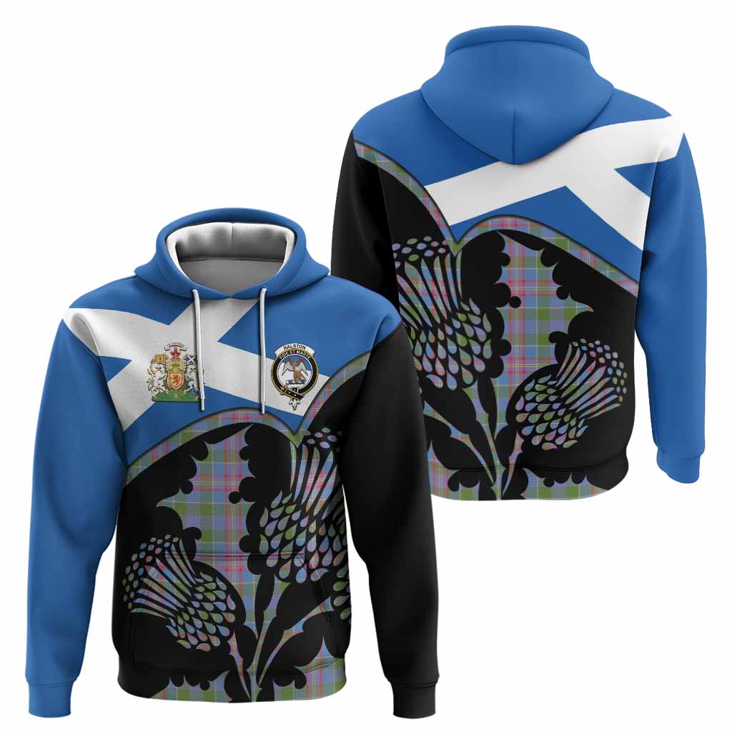 Ralston Tartan Family Crest Hoodie Scotland Thistle Floral Flag Style