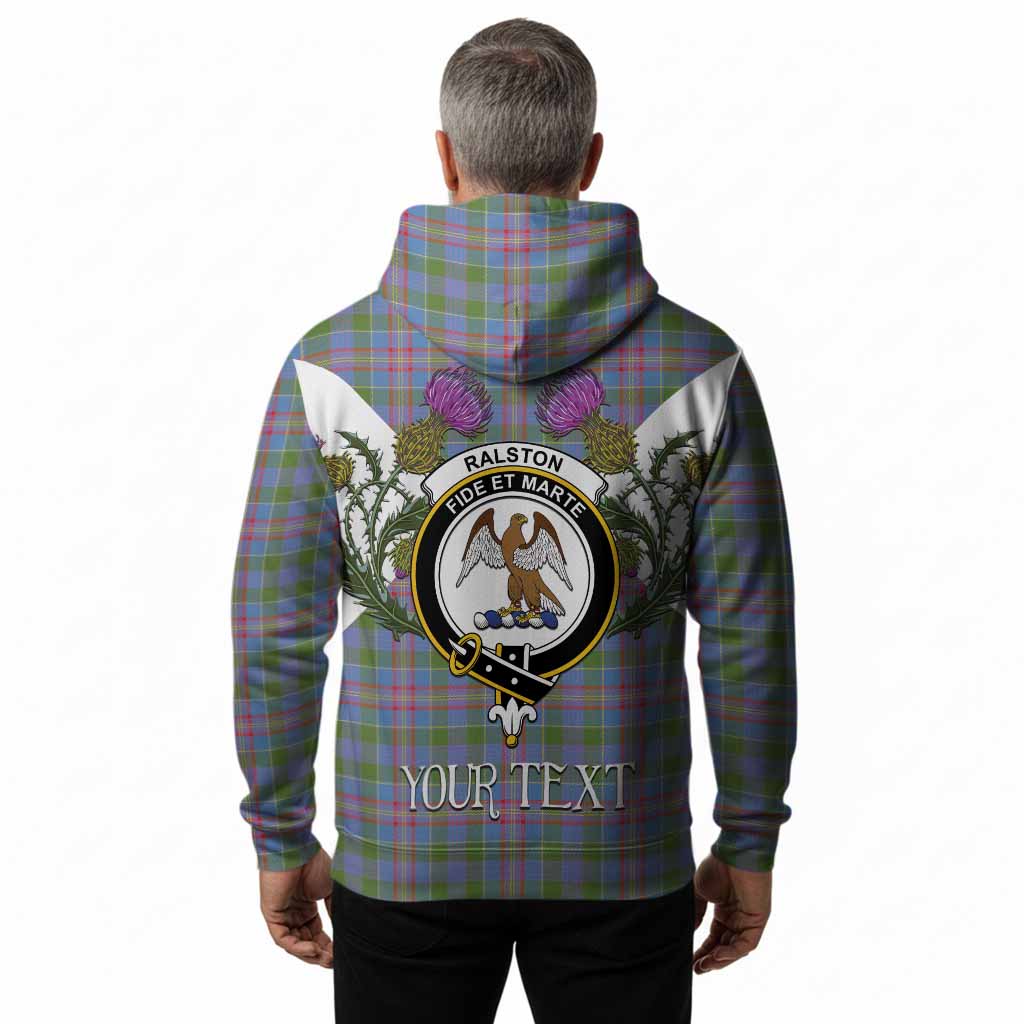 Ralston Tartan Family Crest Hoodie Scottish Burns Night Thistle Floral