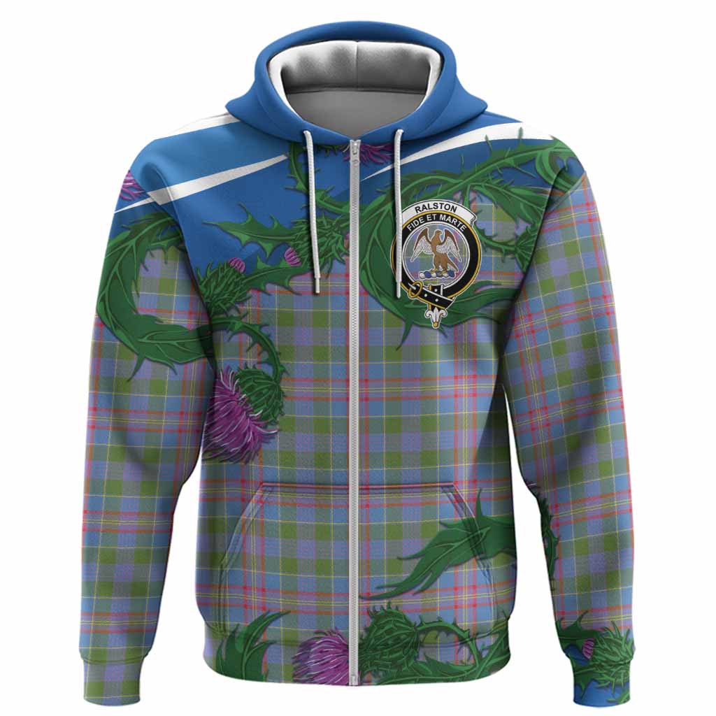 Ralston Tartan Family Crest Hoodie Thistle in Minimalism