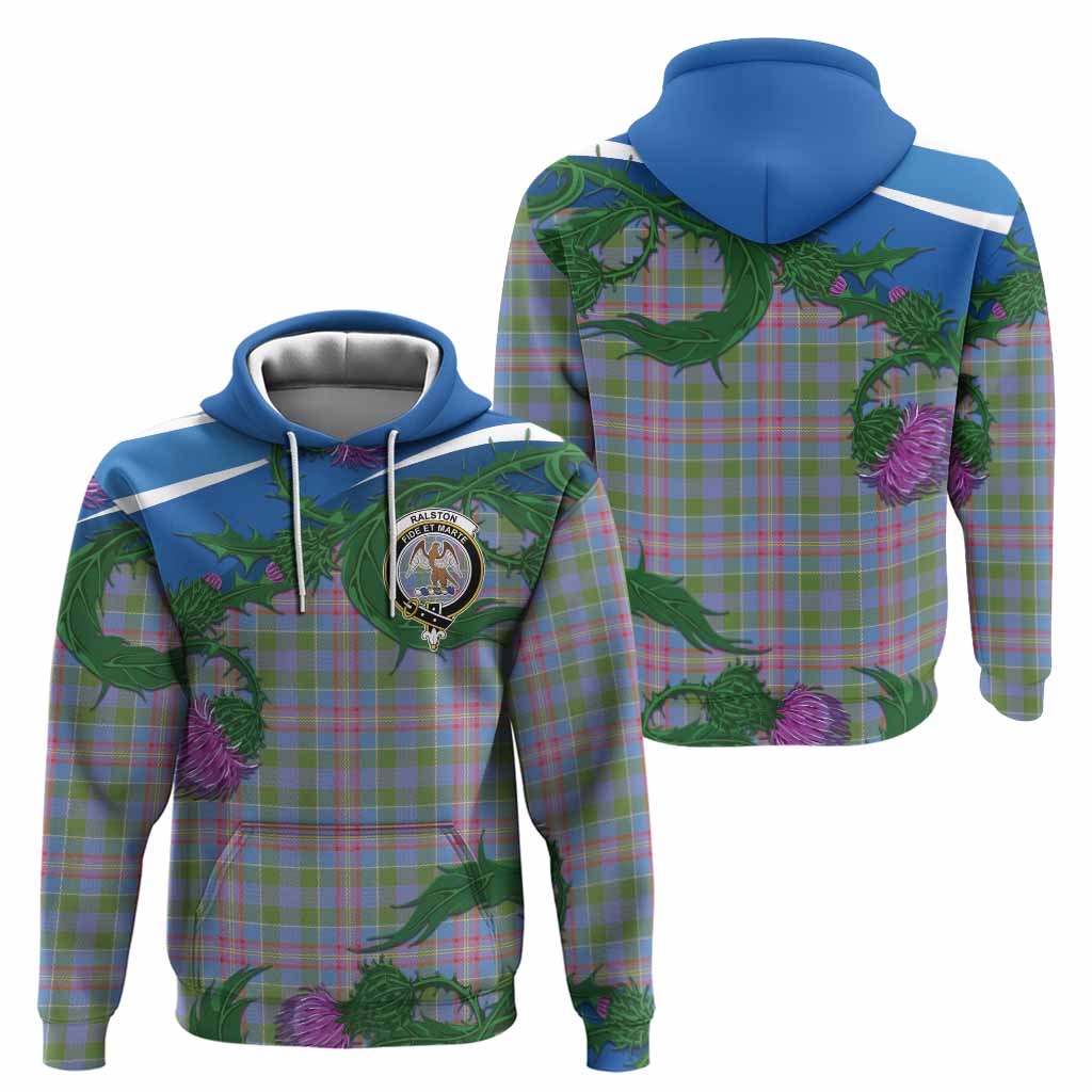 Ralston Tartan Family Crest Hoodie Thistle in Minimalism