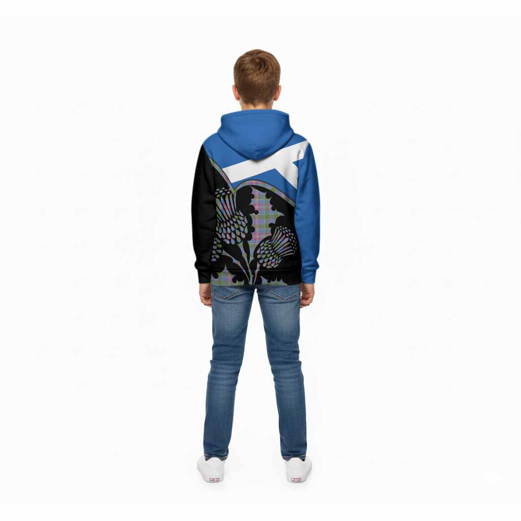 Ralston Tartan Family Crest Kid Hoodie Scotland Thistle Floral Flag Style