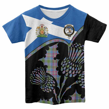 Ralston Tartan Family Crest Kid T-shirt Scotland Thistle Floral Flag Style