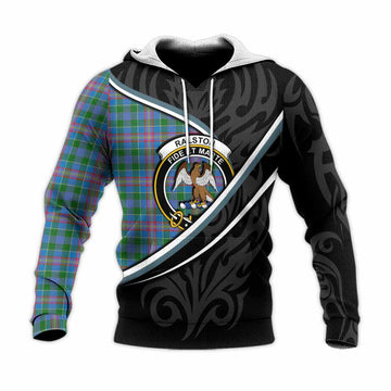 Ralston Tartan Family Crest Knitted Hoodie Celtic Scottish Thistle Floral - Tartan Vibes Clothing