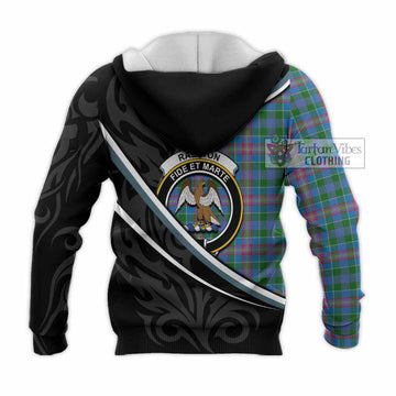 Ralston Tartan Family Crest Knitted Hoodie Celtic Scottish Thistle Floral - Tartan Vibes Clothing