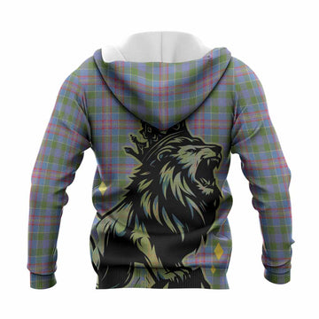 Ralston Tartan Family Crest Knitted Hoodie Crowned Lion Roaring