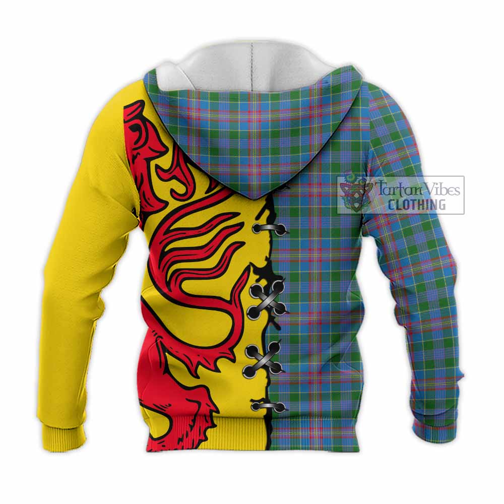 Ralston Tartan Family Crest Knitted Hoodie Lion Rampant Honor - Tartan Vibes Clothing