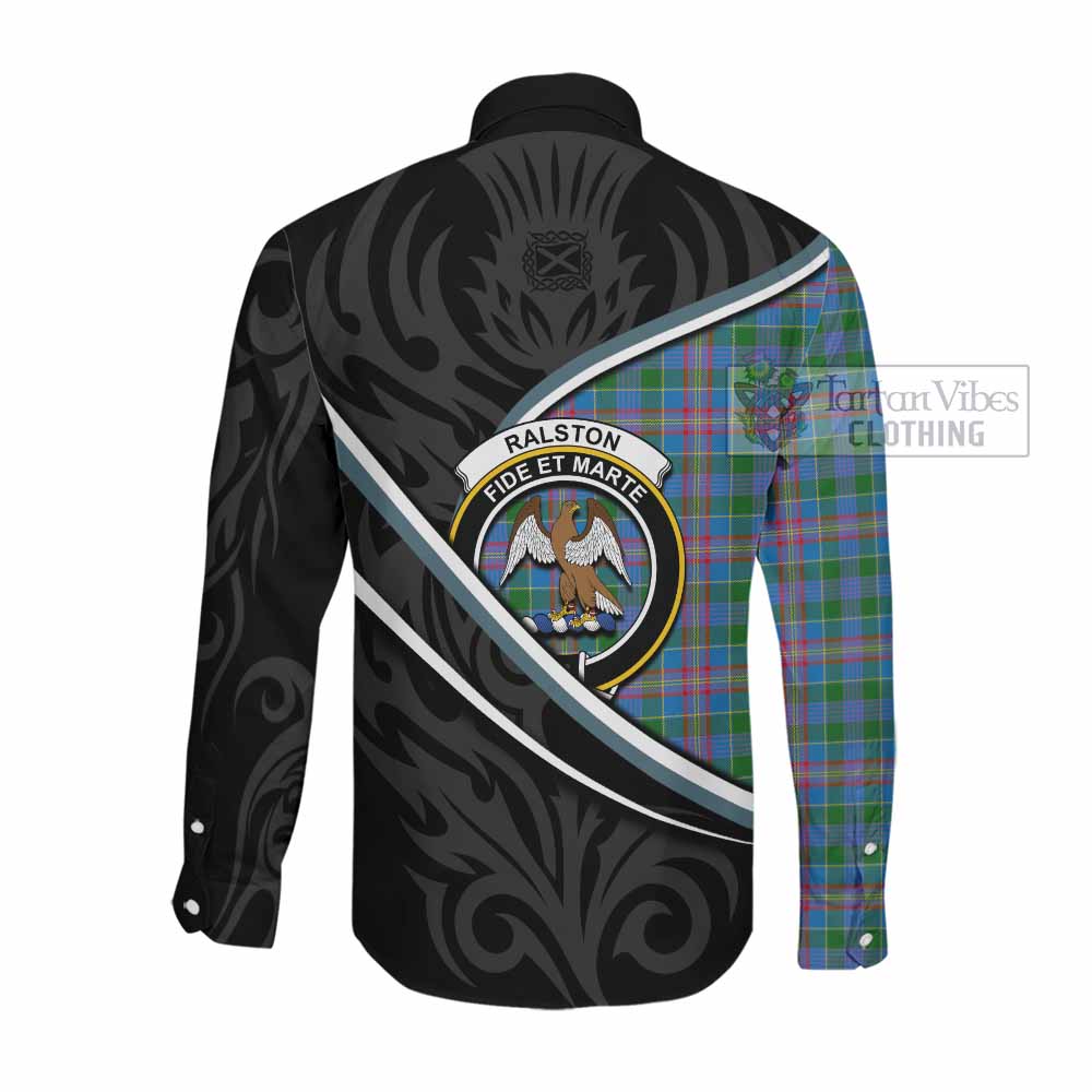 Ralston Tartan Family Crest Long Sleeve Button Shirts Celtic Scottish Thistle Floral - Tartan Vibes Clothing