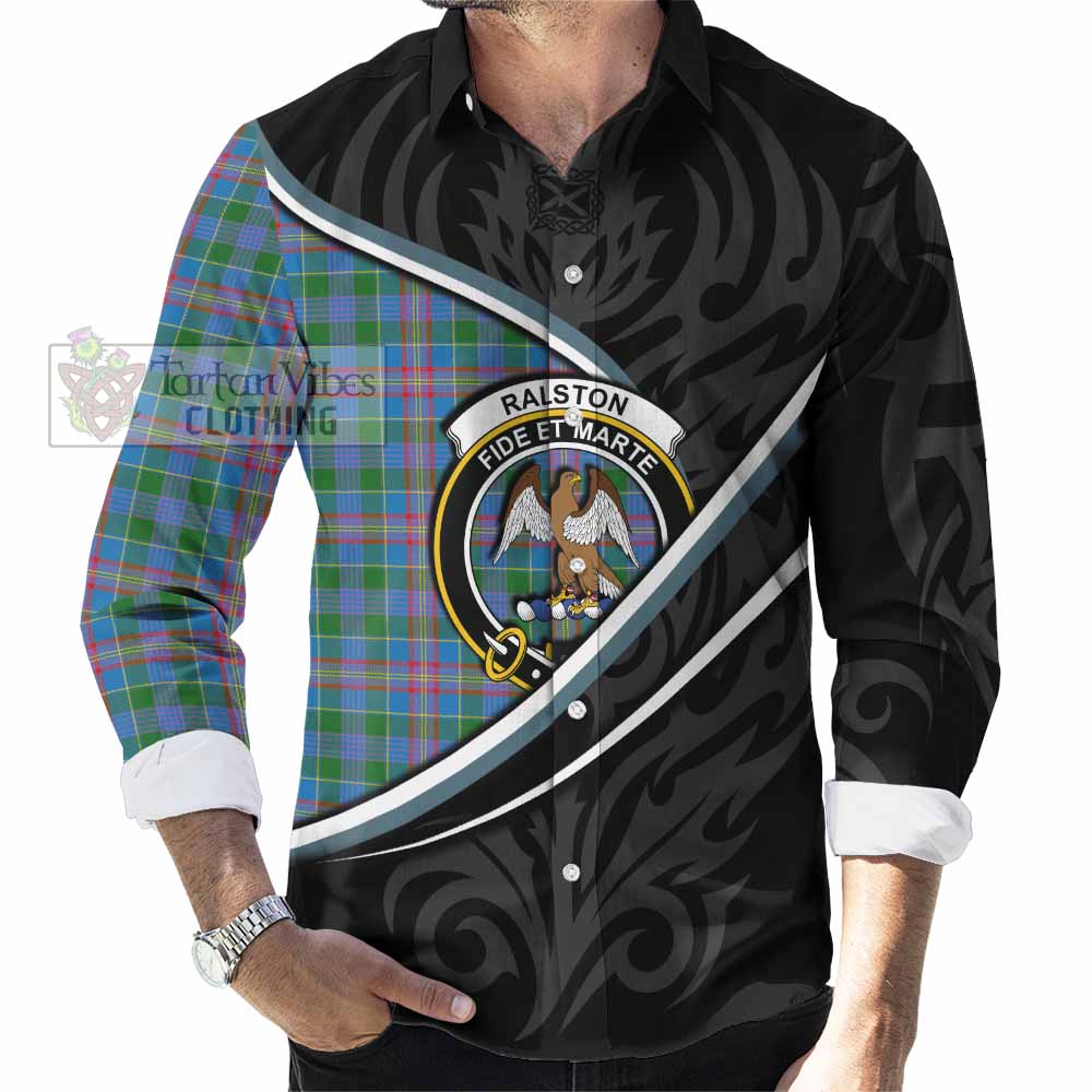 Ralston Tartan Family Crest Long Sleeve Button Shirts Celtic Scottish Thistle Floral - Tartan Vibes Clothing