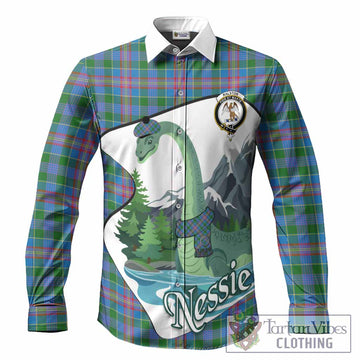 Ralston Tartan Family Crest Long Sleeve Button Shirts Nessie Scottish Loch Ness Monster