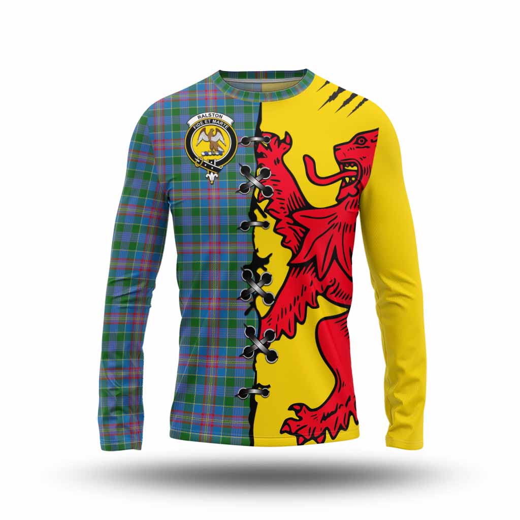 Ralston Tartan Family Crest Long Sleeve T-Shirt Lion Rampant Honor - Tartan Vibes Clothing