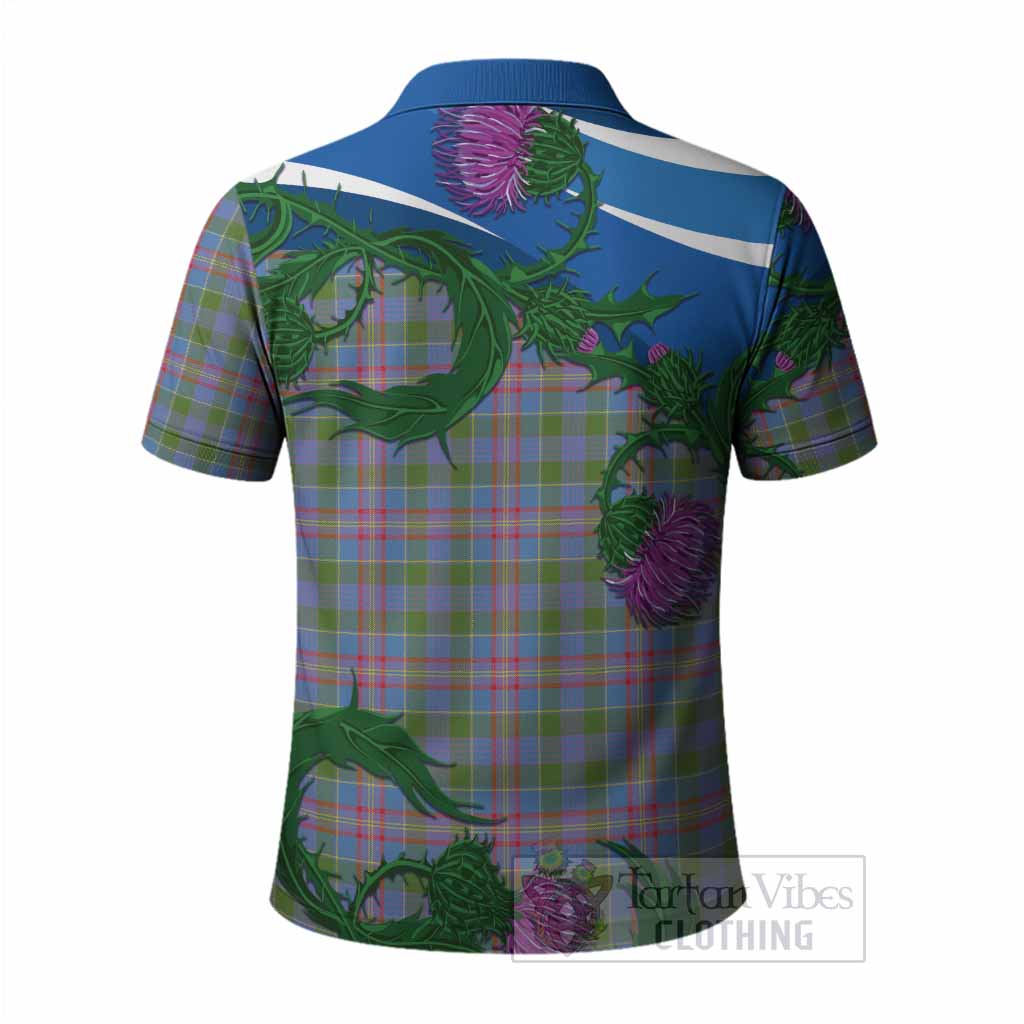 Ralston Tartan Family Crest Polo Shirt Thistle in Minimalism