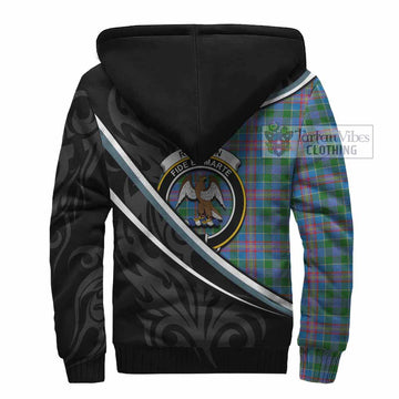 Ralston Tartan Family Crest Sherpa Hoodie Celtic Scottish Thistle Floral