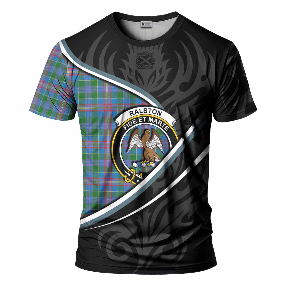 Ralston Tartan Family Crest T-shirt Celtic Scottish Thistle Floral - Tartan Vibes Clothing
