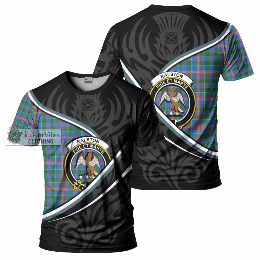 Ralston Tartan Family Crest T-shirt Celtic Scottish Thistle Floral - Tartan Vibes Clothing